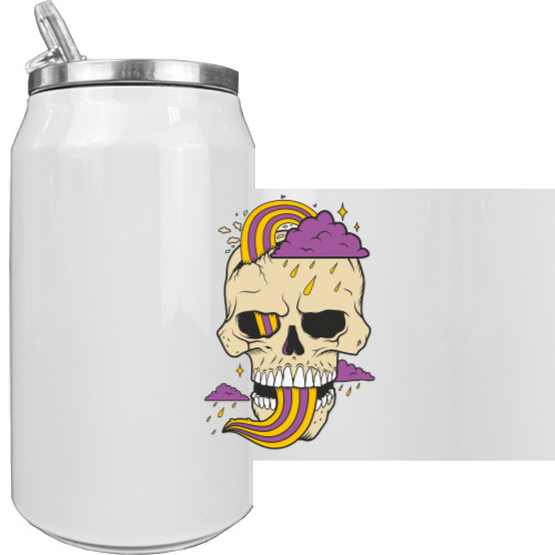 Aluminum Can -  Skull with cloud - Mfest