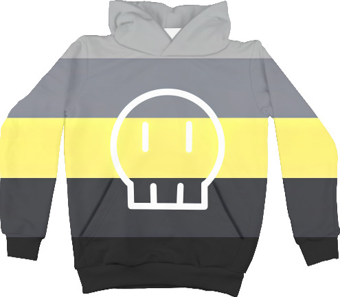 Kids' Hoodie 3D - Murder Drones skull  - Mfest