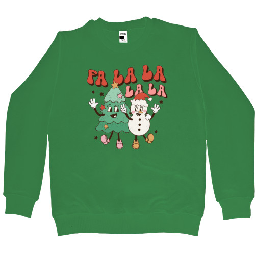 Women's Premium Sweatshirt - Christmas tree with snowman - Mfest