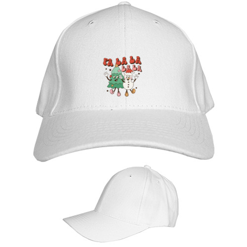 Kids' Baseball Cap 6-panel - Christmas tree with snowman - Mfest