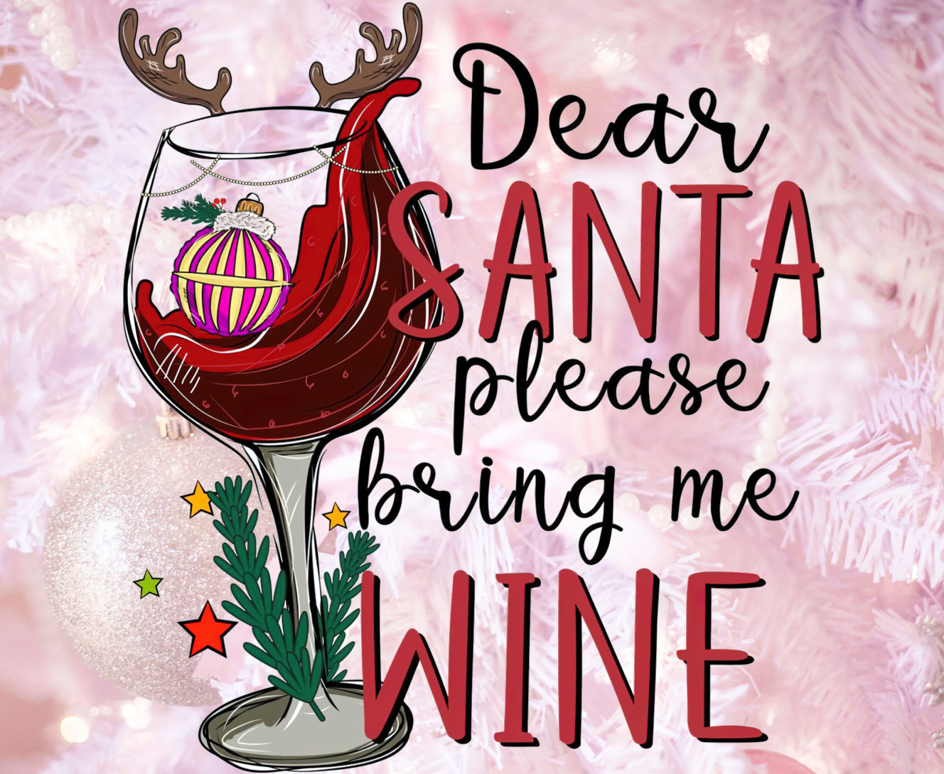 Mouse Pad - Santa Bring Me Wine - Mfest