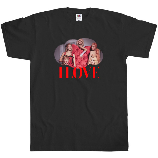 Men's T-Shirt Fruit of the loom - (G)I-DLE I LOVE - Mfest