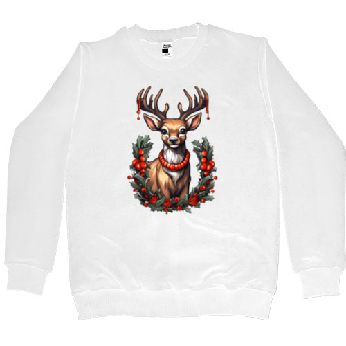 Men’s Premium Sweatshirt - New Year's deer - Mfest