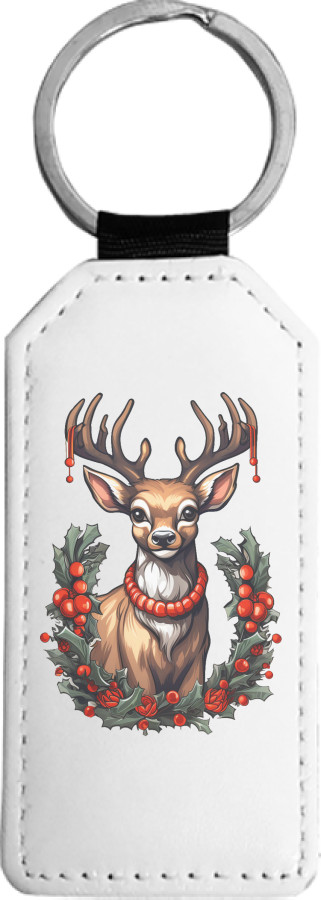 Rectangular Keychain - New Year's deer - Mfest