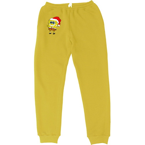 Kids' Sweatpants - SpongeBob in a Christmas hat - Mfest