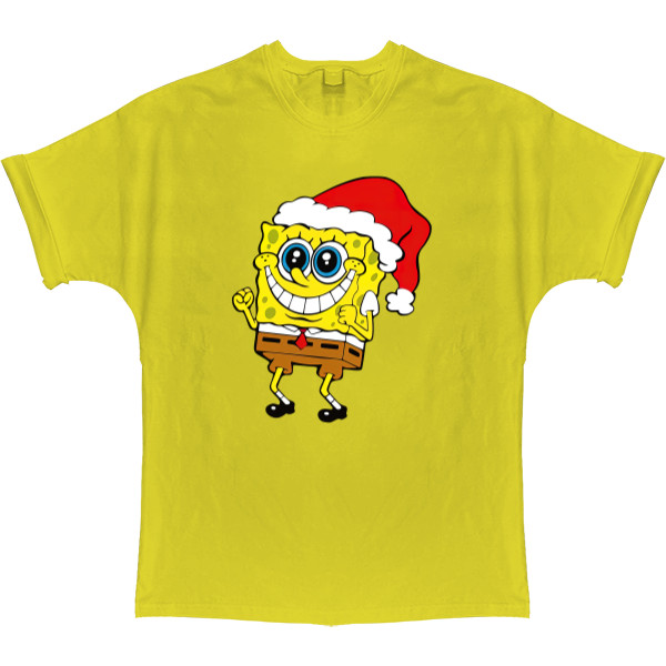 T-shirt Oversize - SpongeBob in a Christmas hat - Mfest