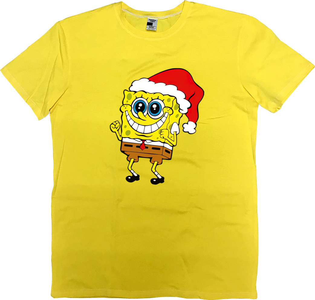 SpongeBob in a Christmas hat