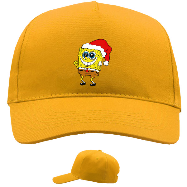 Baseball Caps - 5 panel - SpongeBob in a Christmas hat - Mfest