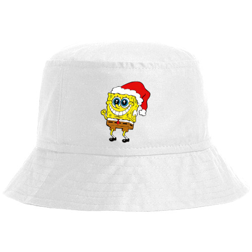 SpongeBob in a Christmas hat