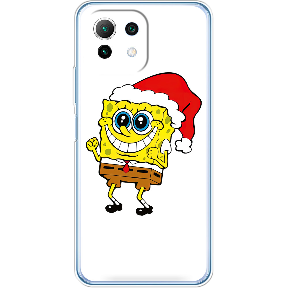 Xiaomi Case - SpongeBob in a Christmas hat - Mfest