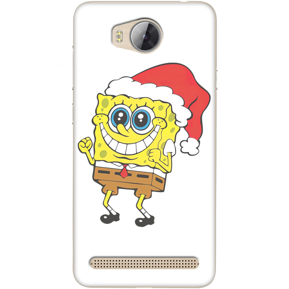 Чехол Huawei - SpongeBob in a Christmas hat - Mfest