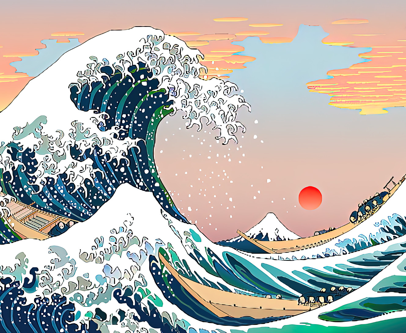 Mouse Pad - Great wave in Kanagawa - Mfest