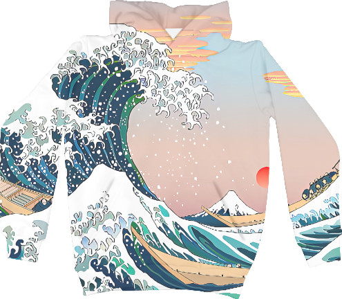 Unisex Hoodie 3D - Great wave in Kanagawa - Mfest