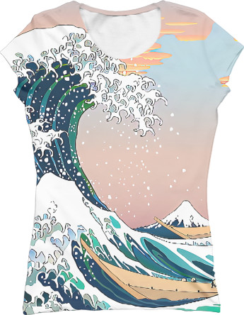 Women's T-Shirt 3D - Great wave in Kanagawa - Mfest