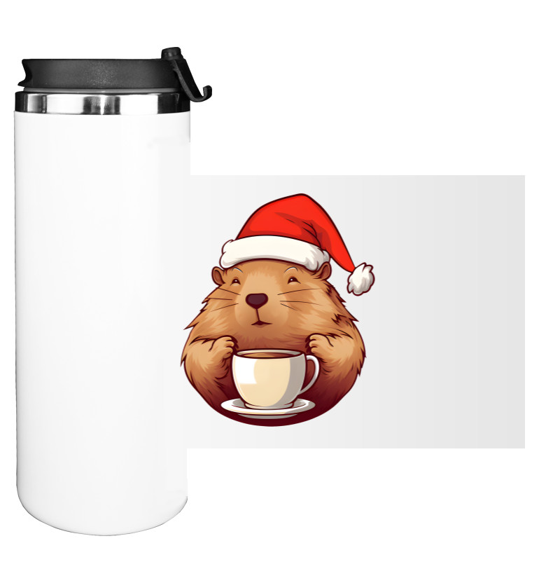 Water Bottle on Tumbler - Capybara and Cocoa - Mfest