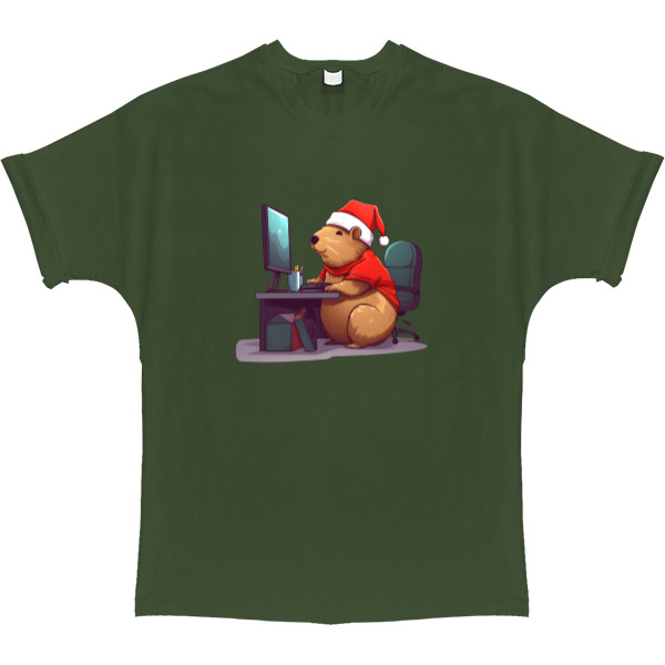 T-shirt Oversize - New Year's Capybara - Mfest