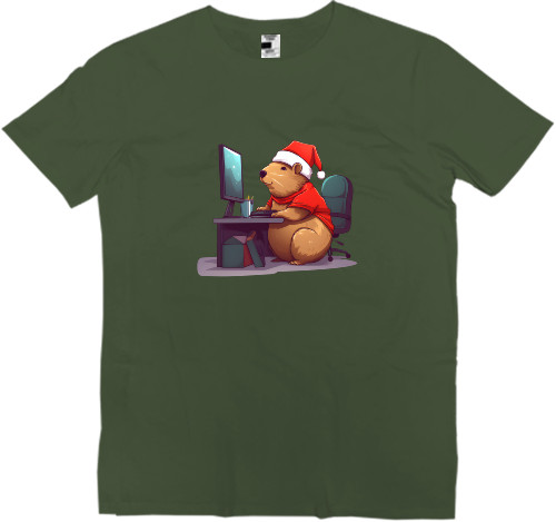 Men’s Premium T-Shirt - New Year's Capybara - Mfest