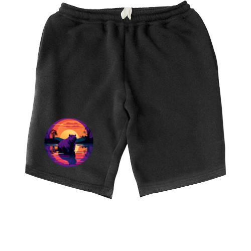 Kids' Shorts - Capybara and sunset - Mfest