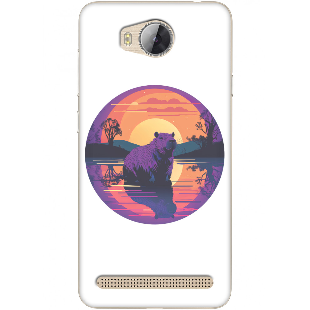 Чехол Huawei - Capybara and sunset - Mfest