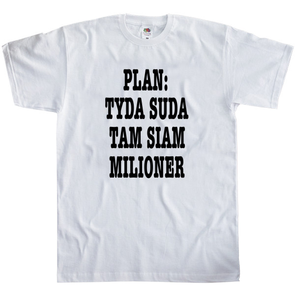 Kids' T-Shirt Fruit of the loom - TYDA SUDA TAM SIAM MILIONER - Mfest