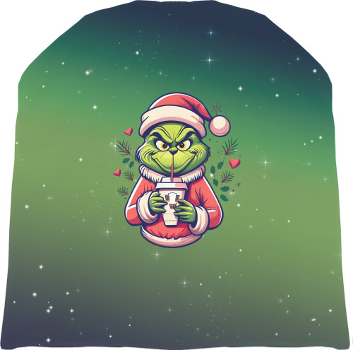 Hat 3D - Grinch with a cup - Mfest