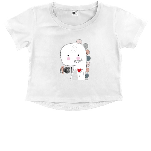 Kids' Premium Cropped T-Shirt - Baby dragon - Mfest