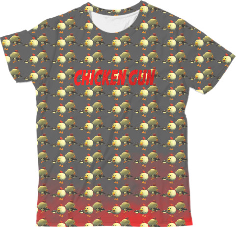 Man's T-shirt 3D - Chicken Gun 13 - Mfest