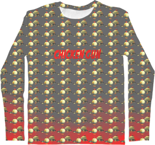 Men's Longsleeve Shirt 3D - Chicken Gun 13 - Mfest