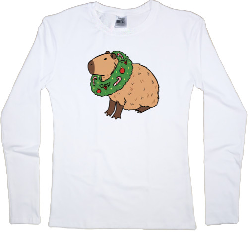 Women's Longsleeve Shirt - New Year's capybara - Mfest