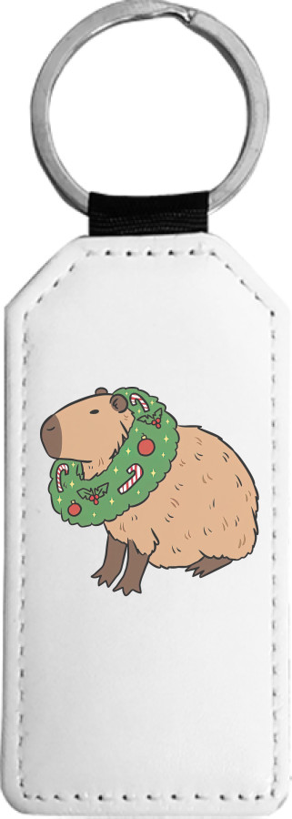 Rectangular Keychain - New Year's capybara - Mfest