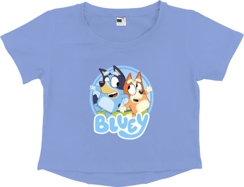 Women's Cropped Premium T-Shirt - Bluey - Mfest