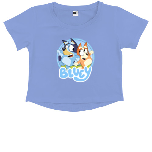 Kids' Premium Cropped T-Shirt - Bluey - Mfest