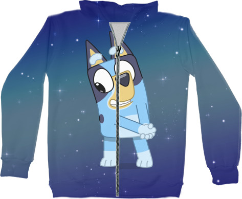 Kids' Zip-through Hoodie 3D - Bluey - Mfest