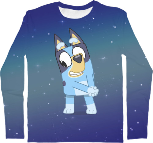 Men's Longsleeve Shirt 3D - Bluey - Mfest