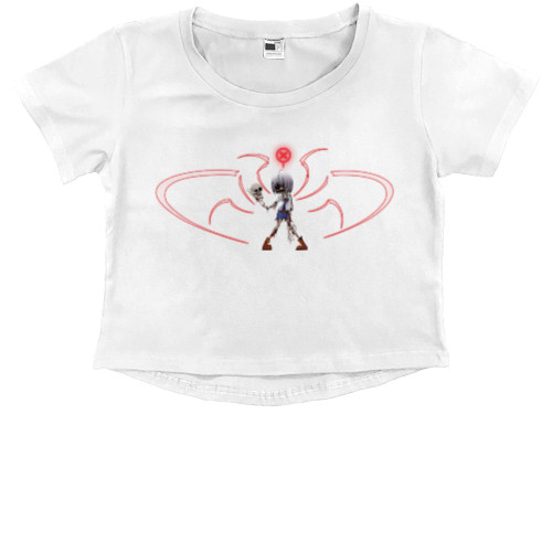 Kids' Premium Cropped T-Shirt - Murder Drones 2 - Mfest