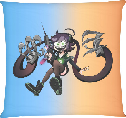 Square Throw Pillow - Murder Drones 3 - Mfest