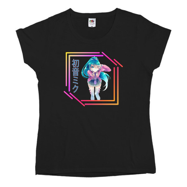 Women's T-shirt Fruit of the loom - Hatsune Miku is a singer - Mfest