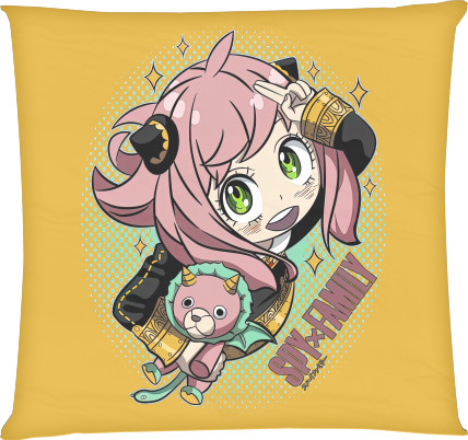 Square Throw Pillow - Anya Forger - Mfest