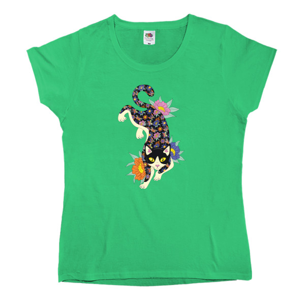 Women's T-shirt Fruit of the loom -  Art cat - Mfest