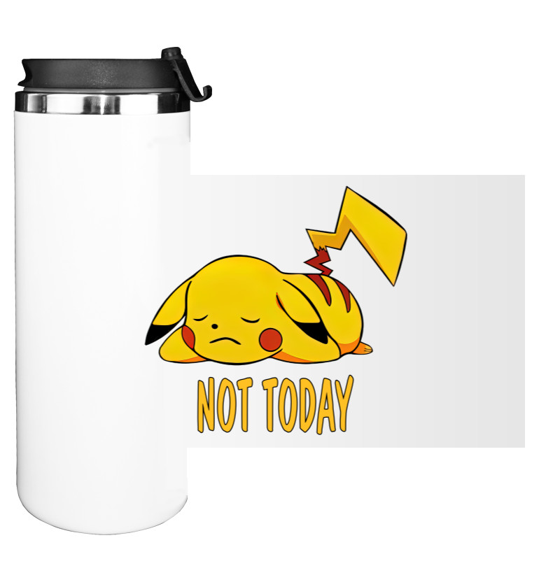 Water Bottle on Tumbler - Not today - Mfest