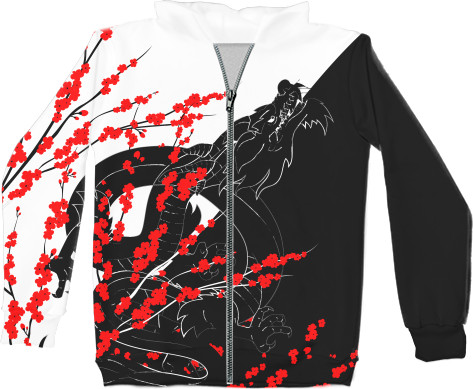 Unisex Zip-through Hoodie 3D - Tokyo Dragon - Mfest