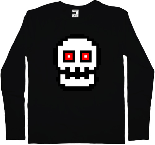 Men's Longsleeve Shirt - Geometry Dash Skull - Mfest