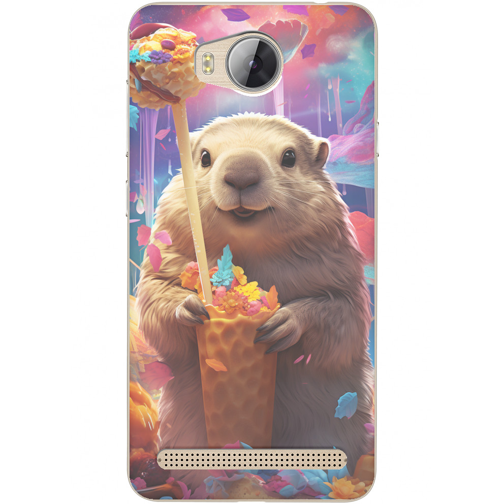 Чехол Huawei - Bright moments from the capybara - Mfest