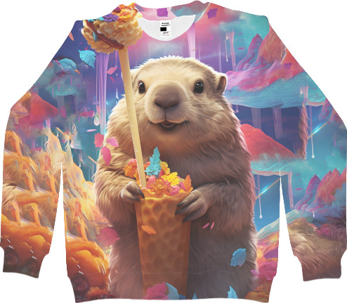 Men's Sweatshirt 3D - Bright moments from the capybara - Mfest