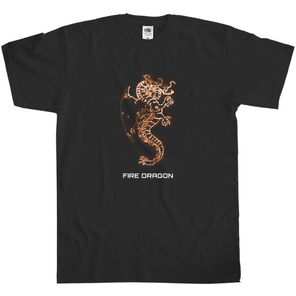 Men's T-Shirt Fruit of the loom - Fire Dragon - Mfest