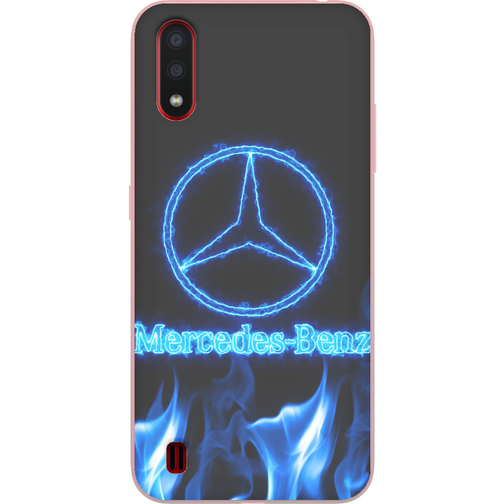 Чехол Samsung - Mercedes-benz blue neon - Mfest