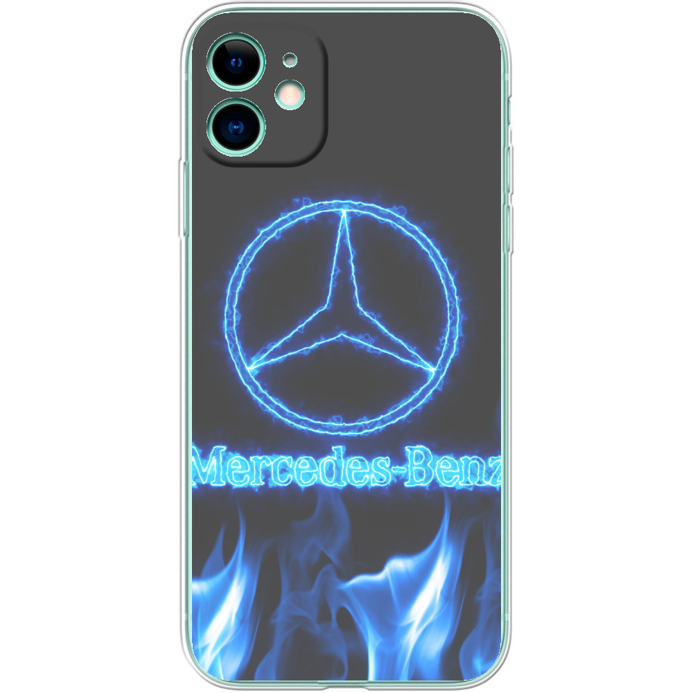 Mercedes-benz blue neon