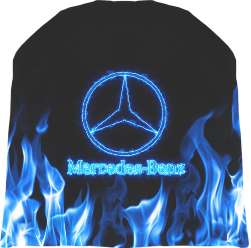 Шапка 3D - Mercedes-benz blue neon - Mfest