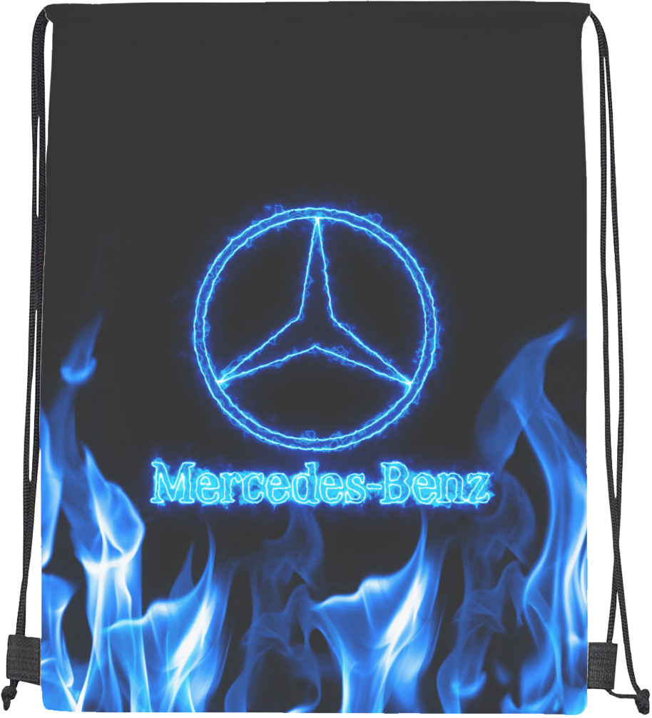 Mercedes-benz blue neon