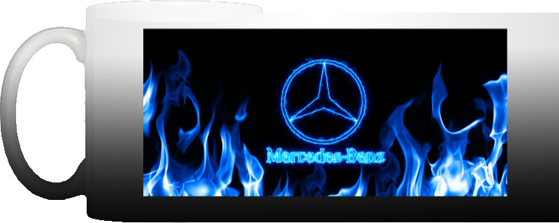 Mercedes-benz blue neon